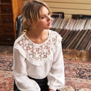 Sézane Maggy Blouse Ecru Size 36 US 4